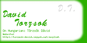 david torzsok business card